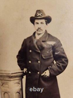 CDV of soldier of the 6th New York Heavy Artillery wearing a winter coat, Albany