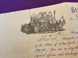 CIVIL WAR COLONEL JOHN WILCOX SGD NEW YORK STATE NATIONAL GUARD 5th SGT #1850