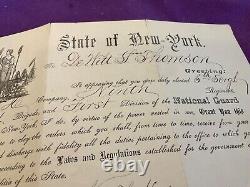 CIVIL WAR COLONEL JOHN WILCOX SGD NEW YORK STATE NATIONAL GUARD 5th SGT #1850