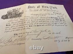 CIVIL WAR COLONEL JOHN WILCOX SGD NEW YORK STATE NATIONAL GUARD 5th SGT #1850