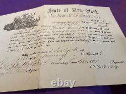 CIVIL WAR COLONEL JOHN WILCOX SGD NEW YORK STATE NATIONAL GUARD 5th SGT #1850