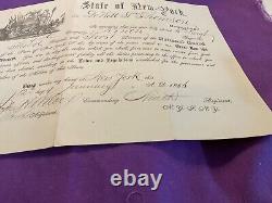 CIVIL WAR COLONEL JOHN WILCOX SGD NEW YORK STATE NATIONAL GUARD 5th SGT #1850