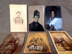 CIVIL WAR Cabinet DAGUERREOTYPE TIN TYPE Photo CARD LOT Officer Jamestown NY