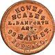 Civil War Token Ny F-105g-2a L. Danforth Howes Scales Ngc Ms65 Rb