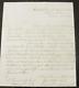 Civil War 47th New York Officer Letter Morris Island South Carolina 1863