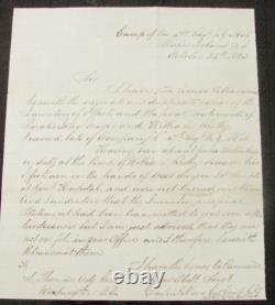 CIVIL War 47th New York Officer Letter Morris Island South Carolina 1863