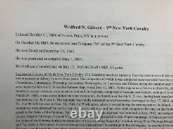 CIVIL War 9th New York Cavalry Wolfred Gilbert Photo Cabinet Card & Unit Info