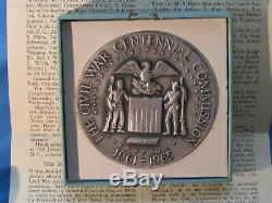 CIVIL War Centennial Silver. 999+ Metal In Orginal Box By Medalic Arts Co N. Y
