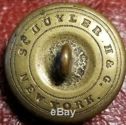 CIVIL War Confederate Kentucky Coat Button Schuyler H&g New York