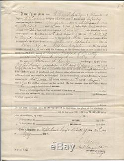 CIVIL War Documents, 148th, N. Y. Discharge Papers And Pay Voucher, 1865