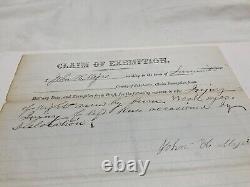 CIVIL War Draft Exemption Summit Schoharie Cyy Ny Medical Surgeon Signed 1805