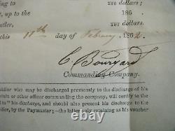 CIVIL War General Regis Detrobriand Signed 55th New York Soldier Discharge