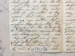 CIVIL War Letter Als Union Soldier Private Ira Jeffers 137th New York Infantry