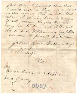 CIVIL War Letter Soldier To Sister + Patriotic Cover Washington On Horse Ny