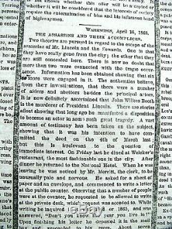 CIVIL War Lincoln Assassination New York Herald April 17 1865