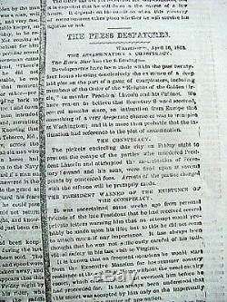 CIVIL War Lincoln Assassination New York Herald April 17 1865