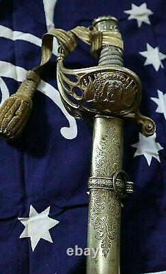 CIVIL War M 1850 Staff & Field Presentation Sword To Col F. H Braulik 163rd N Y