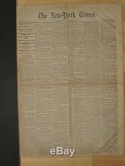 CIVIL War Ny Times March 4 1861 Abe Lincoln Inauguration Day Confederacy Sumter