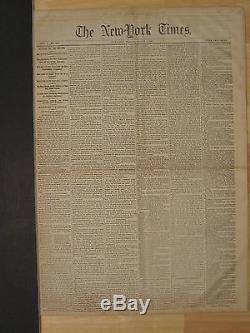 CIVIL War Ny Times March 4 1861 Abe Lincoln Inauguration Day Confederacy Sumter