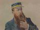 Civil War Period Done Painting Naval Officer Listed Artist Charles Kendrick Ny