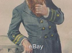 CIVIL War Period Done Painting Naval Officer Listed Artist Charles Kendrick Ny