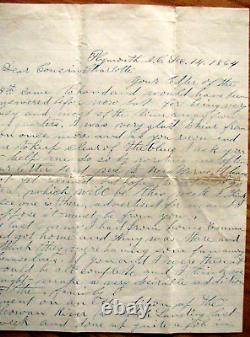 CIVIL War Plymouth North Carolina 85th New York Soldier Letter 1864