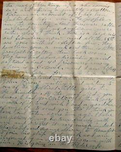 CIVIL War Plymouth North Carolina 85th New York Soldier Letter 1864