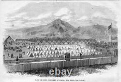 CIVIL War Prison Camp At Elmira New York Guards Tents Rebel Prisoners Of War