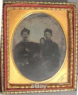 CIVIL War Soldiers Tintype 1/4 Plate, Holmes Ny
