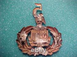 CIVIL War Union M-1858 Duryea's 5 Th New York Regt. Zouaves Kepi -hat Badge
