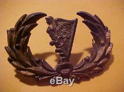 CIVIL War Union New York Irish Brigade Lyre Officer's Kepi Hat Emblem Wreath