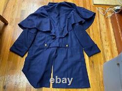 CIVIL War Us Union Yankee Infantry Blue Wool Greatcoat Over Coat-2xlarge 50-52r