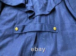 CIVIL War Us Union Yankee Infantry Blue Wool Greatcoat Over Coat-2xlarge 50-52r