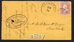 $CSA, Civil War POW cover, Sandusky OH. 1865, Johnson's Island to NY