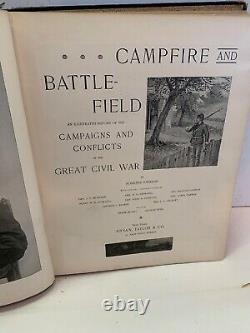 Campfire & Battlefield Rossiter Johnson Illust History of Civil War 1894 Book