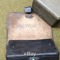 Cartrige BOX Civil War with stencil of name and New York Cavalry unit, GAYLORD