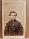 Chest Up View Cdv Of An Unidentified 1st Lieutenant With A Neat Meade, New York