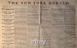 Civil War 15 Issues of the New York Herald Newspaper August-September 1861