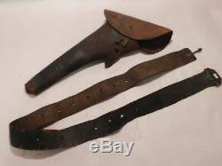 Civil War 1861 Pittman N. Y. Holster for Colt 1890 Army belt SN'ed buckle holder