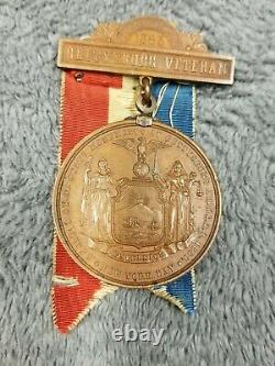 Civil War 1893 Gettysburg Veteran Medal NY 1863 30 Year Anniversary #2 Bronze