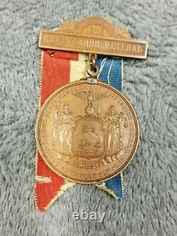 Civil War 1893 Gettysburg Veteran Medal NY 1863 30 Year Anniversary #2 Bronze