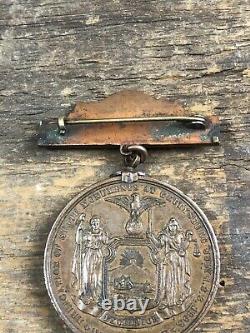 Civil War 1893 Gettysburg Veteran Medal NY 1863 30 Year Anniversary Bronze Rare