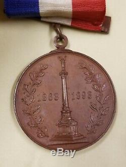 Civil War 1893 Gettysburg Veteran Medal NY 1863 30 Year Anniversary Bronze Rare