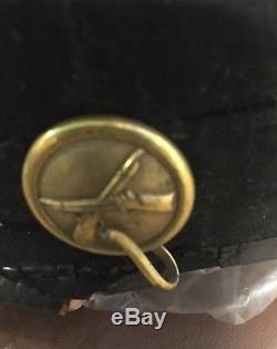 Civil War 8th NY Infantry Or Artillary EXCELSIOR Co Brass Badge And Hat
