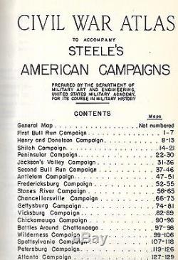 Civil War Atlas to Accompany Steele's American Campaigns. N. Y. 1941. 136 maps