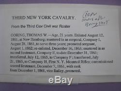 Civil War CDV. New York 3rd Cavalry. 2nd Lt. Thomas W. Goring. After being shot