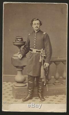 Civil War CDV Union Capt Gilbert Elliott 102nd NY Vols, Killed at Lookout Mtn