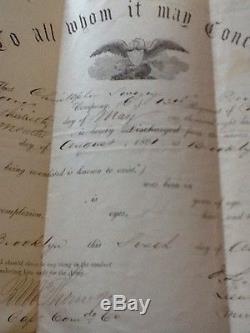 Civil War Discharge Document 13th New York Volunteers 1861 Brooklyn History Rare