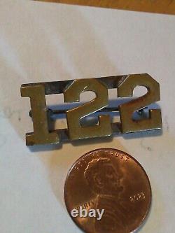 Civil War Era 122nd Regiment NY Infantry pin brass Rare