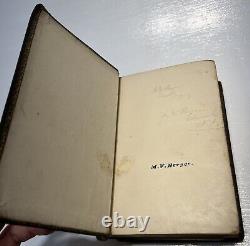 Civil War Era Family Name Embossed Bible Signed Alfred Bergen New Jersey 1856